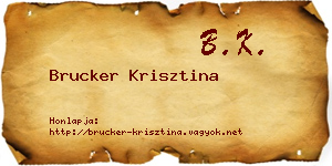 Brucker Krisztina névjegykártya
